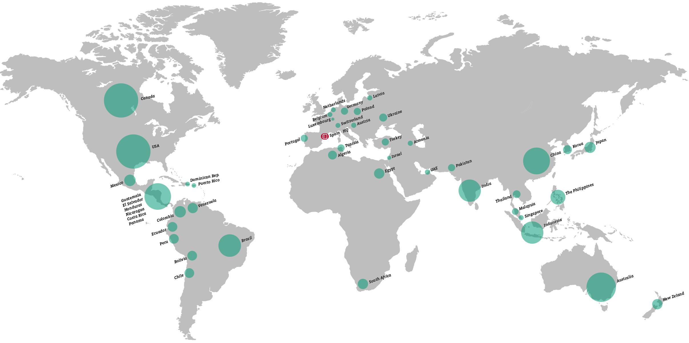 FLtècnics Agent World Map