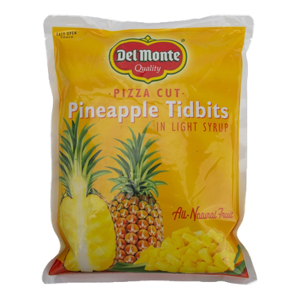 COMPLETE PACKAGING LINE FOR PINEAPPLE TIDBITS IN 2.3 KG POUCHES/BAGS DELMONTE